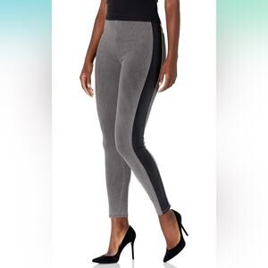 Lysse‎ Women's Kasper Gray & Black Faux Leather Side Legging Pants Sz XS NEW